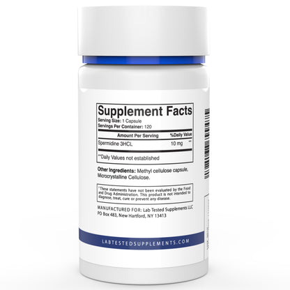 Spermidine 3HCL - 120 10mg capsules - 4 month supply