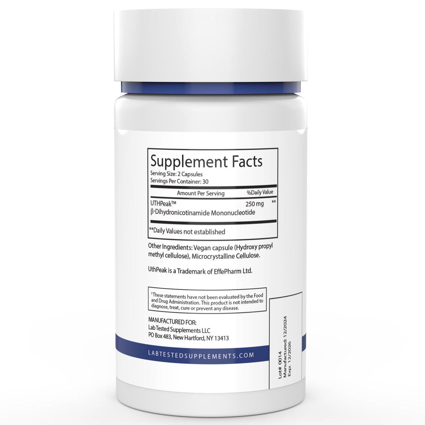 NMNH (UthPeak) - Dihydronicotinamide Mononucleotide - 60 capsules 125mg each